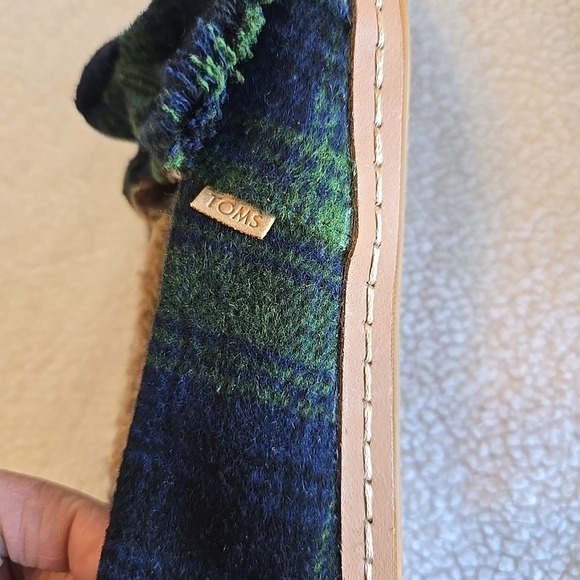 Toms Plaid Alpargata Women's Shoes Size 7 Blue Green Plaid Slip-on - Picture 14 of 15